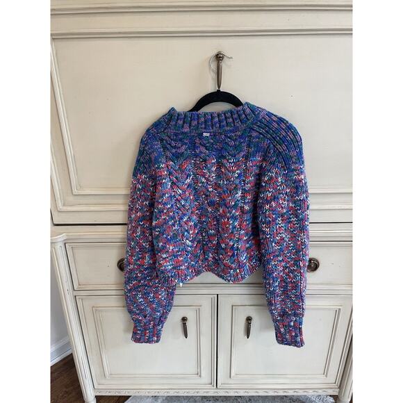 For Love & Lemons Sydney Crop Knit Sweater in Sapphire Size 2X Plus Size‎ NWT - Picture 6 of 10
